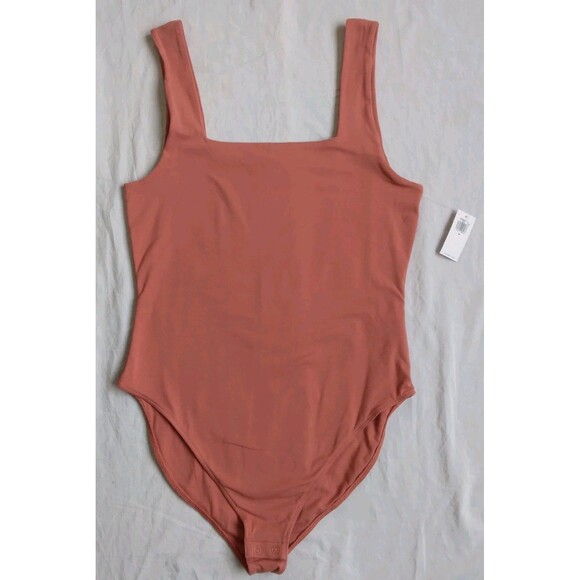 3 Old Navy Square Neck Tank Top Bodysuit Pink Orange Green Women’s Size M - Picture 7 of 14